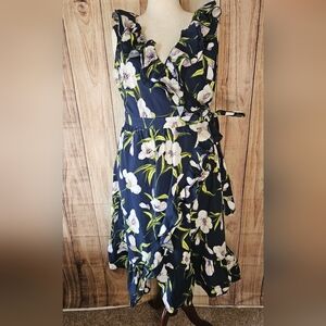 Gabrielle Union Macie Ruffle Wrap Midi Dress Size XXL